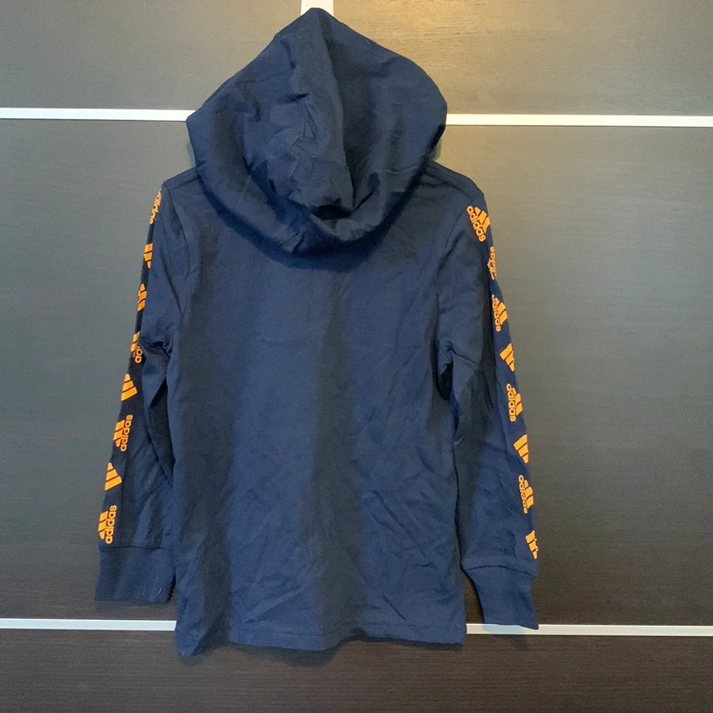 Adidas Boys Long Sleeve Hooded Tee-Shirt - Picture 5 of 9